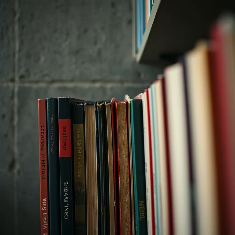 Orbit Books spines on a shelf